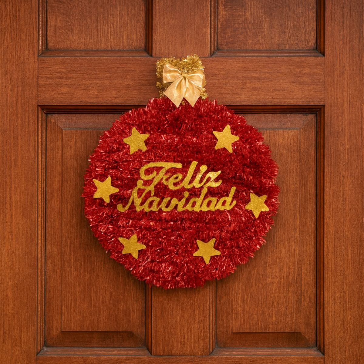 Colgante Esfera Feliz Navidad 28cm Para Puerta - Louicid
