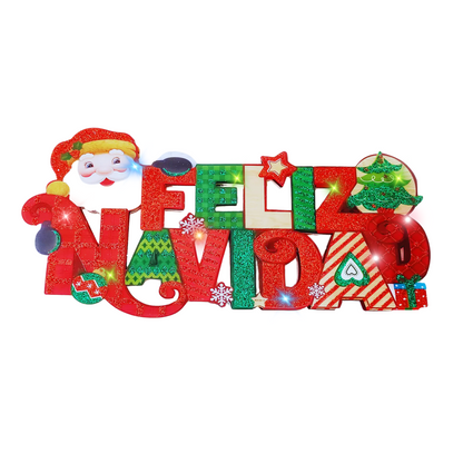 Colgante Feliz Navidad Con Luz Led - Louicid