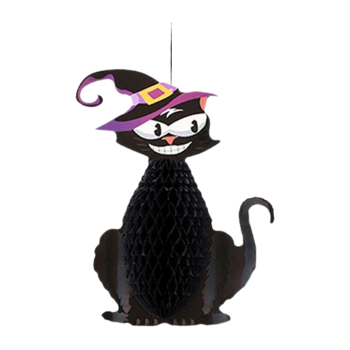 Colgante Gato Negro 42cm Halloween - Louicid