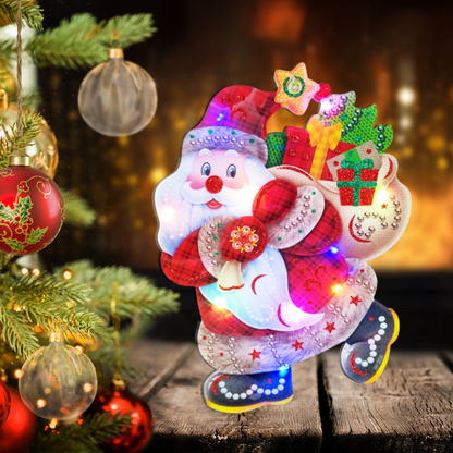 Colgante Navideño Viejo Pascuero Con Luz Led Arbol - Louicid