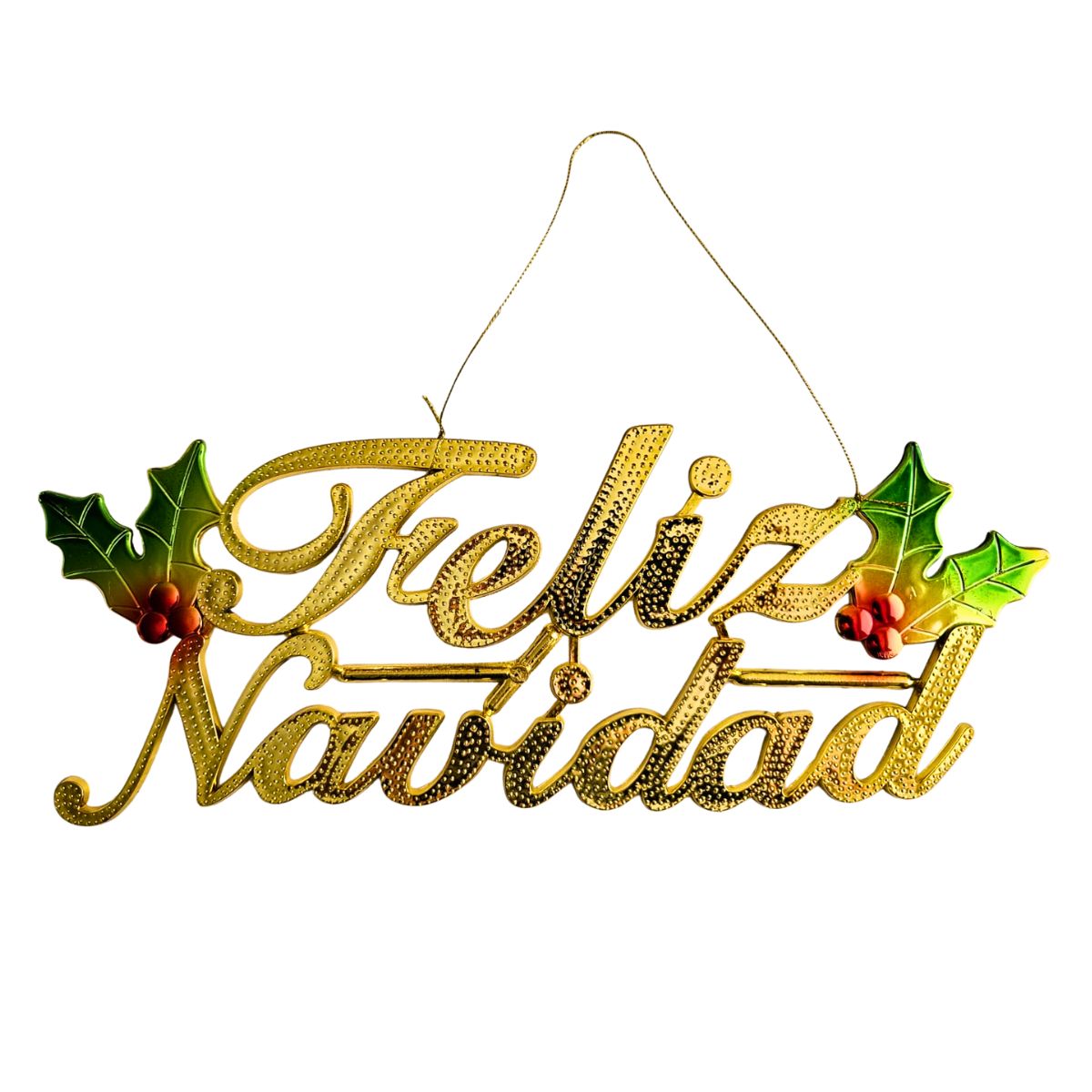 Colgante Puerta Feliz Navidad Dorado - Louicid