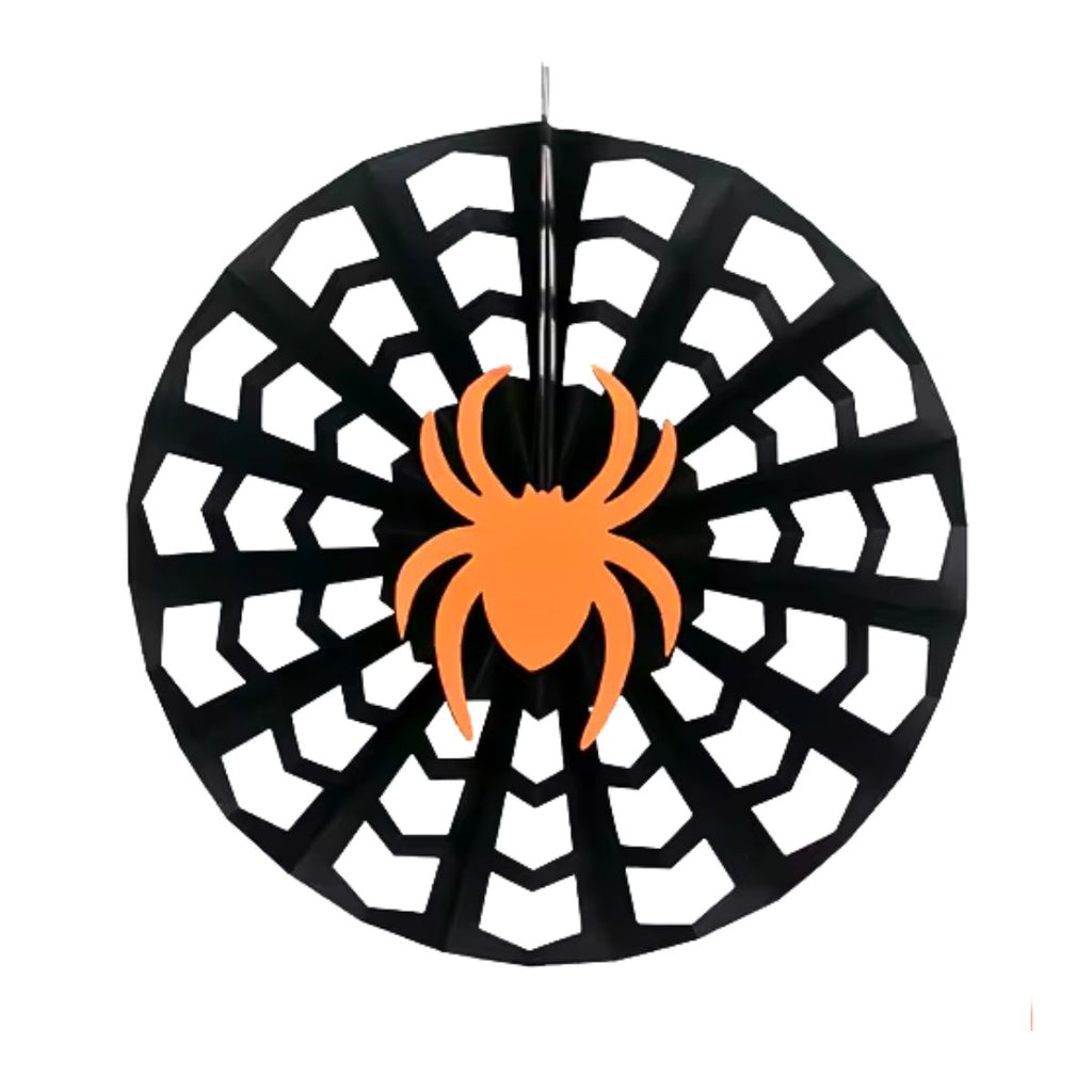 Colgante Telaraña Papel 30cm Negro - Louicid