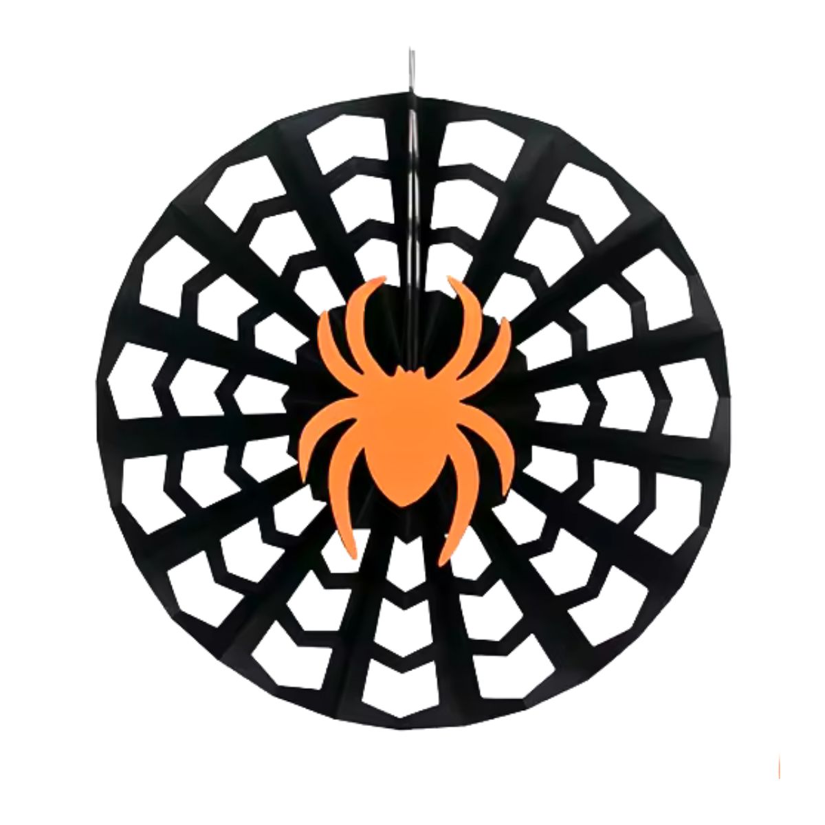 Colgante Telaraña Papel 30cm Negro - Louicid