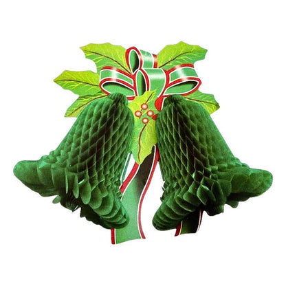 Colgante Campanas Verde 40x34cm Decoración Para Navidad - Louicid