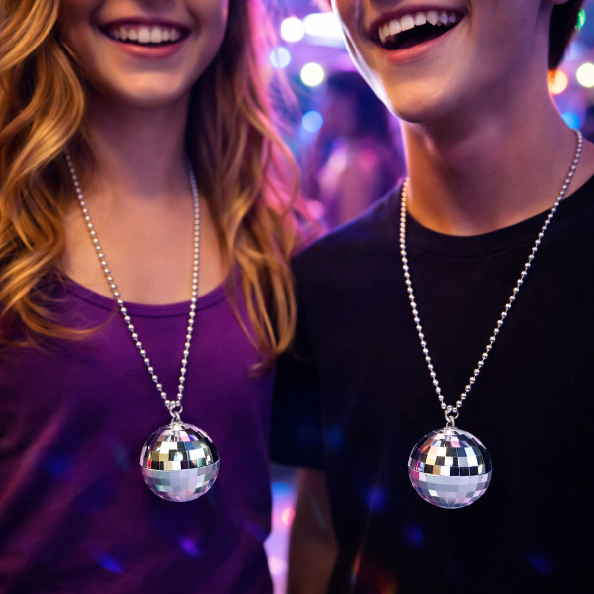 Collar Disco Plata Fiesta 3pzas Disco - Louicid