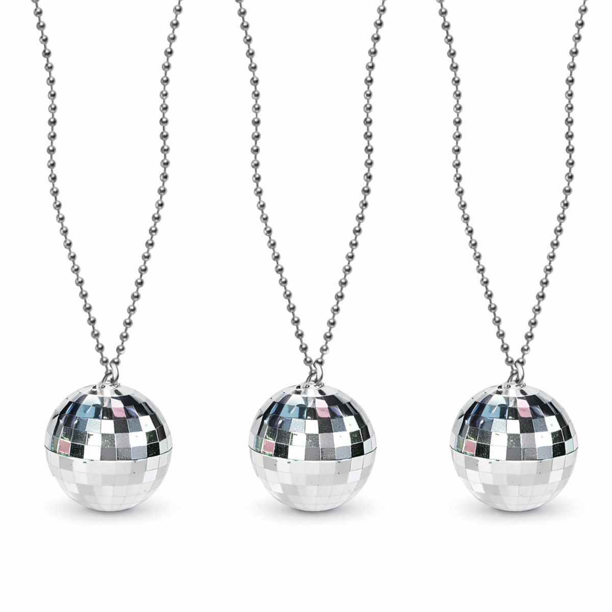 Collar Disco Plata Fiesta 3pzas - Louicid