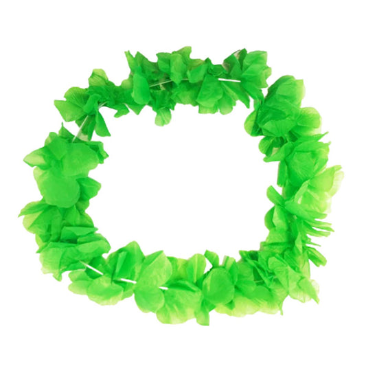 Collar Hawaii Fluor Colores 45 Cm Verde Lima - Louicid
