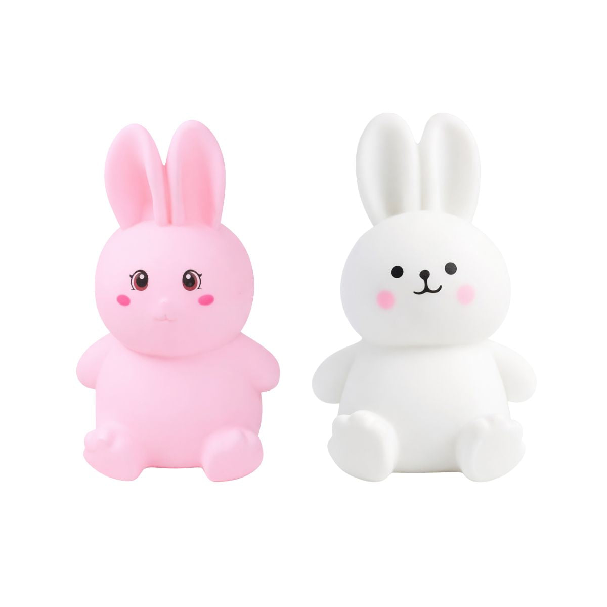 Conejitos Pascua 11cm Squishy Antiestrés Rosado y Blanco - Louicid