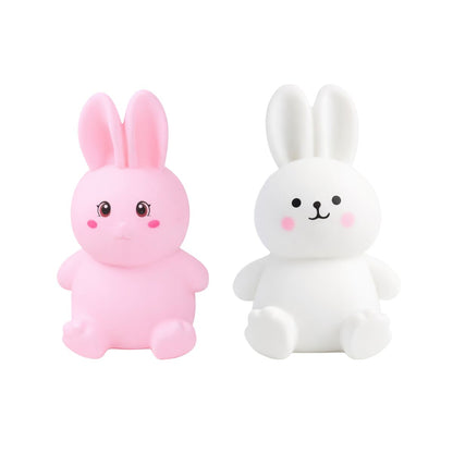Conejitos Pascua 11cm Squishy Antiestrés Rosado y Blanco - Louicid