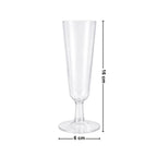Copa Champagne Plástico Transparente 150ml Medidas - Louicid