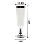 Copa De Champagne Plástico 150ml Medidas - Louicid
