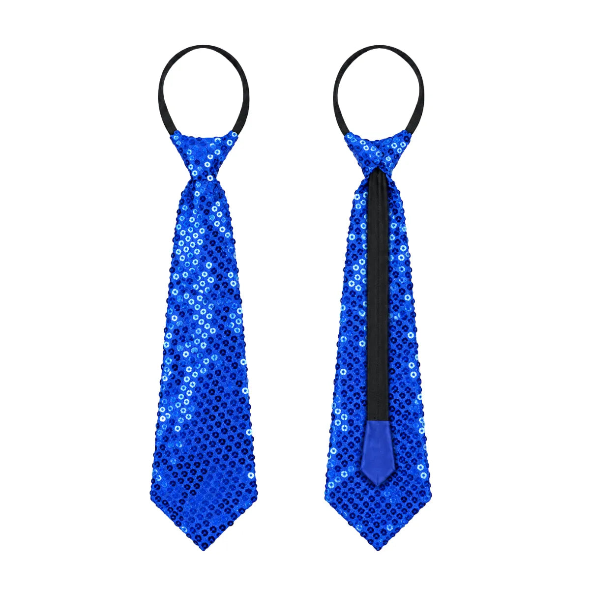 Corbata Lentejuelas 8x37cm para Fiestas Azul - Louicid