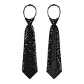 Corbata Lentejuelas 8x37cm para Fiestas Negro - Louicid