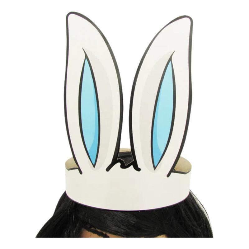 Corona Cartón Orejas Conejo De Pascua Ajustable Infantil - Louicid