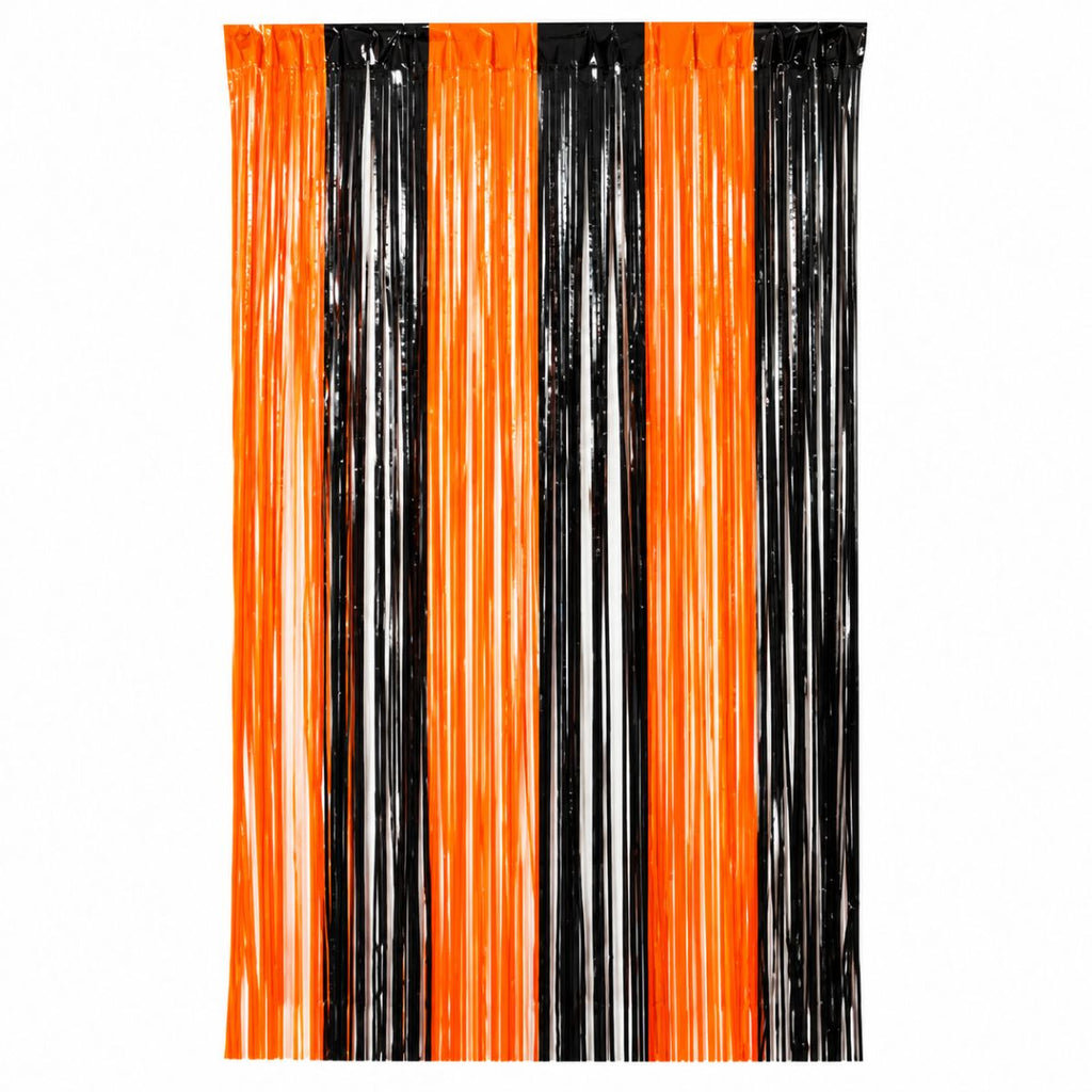 Cortina Halloween Negro Naranjo 2 Metros - Louicid
