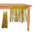 Cortina Metalizada 50x50cm Faldón Mesa Dorado - Louicid
