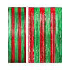 Cortina Navideña Metalizada Rojo Verde 2mts - Louicid