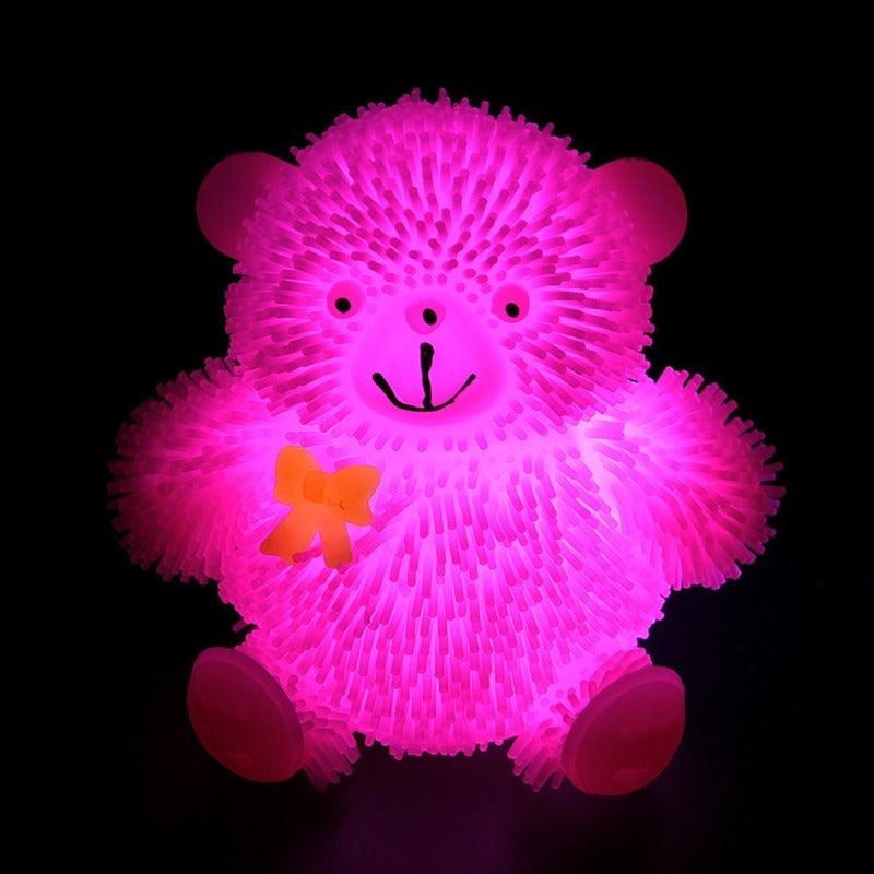 Osito Puffer Con Luz Anti Estrés Color Surtido Zoo Glam - Louicid