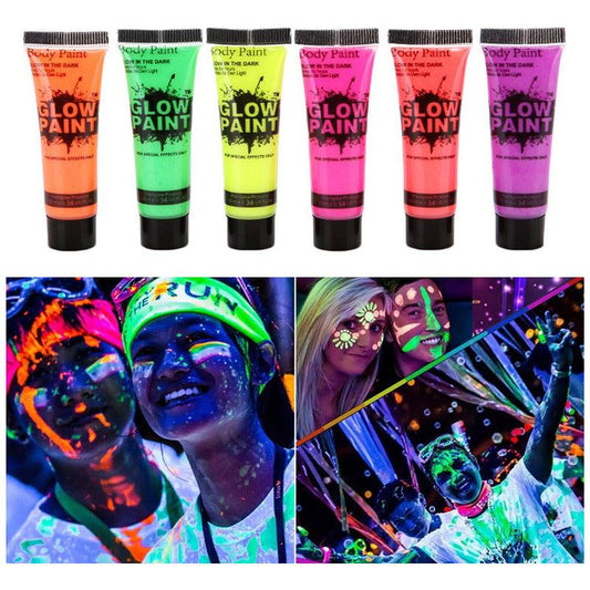 Pintura Flúor 10ml Fiesta Neón Celebración Pinta Cuerpo - Louicid