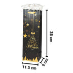 Bolsa De Regalo Para Botella Diseño Navidad Negro Dorado - Louicid