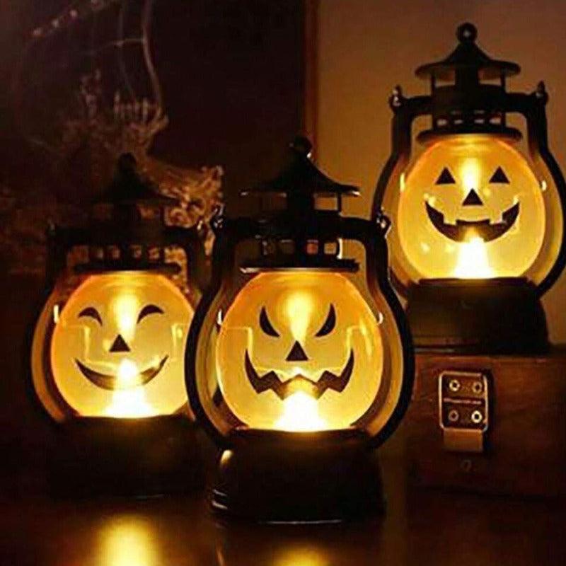 Lampara Calabaza Happy Con Luz Led Decoración Para Halloween - Louicid