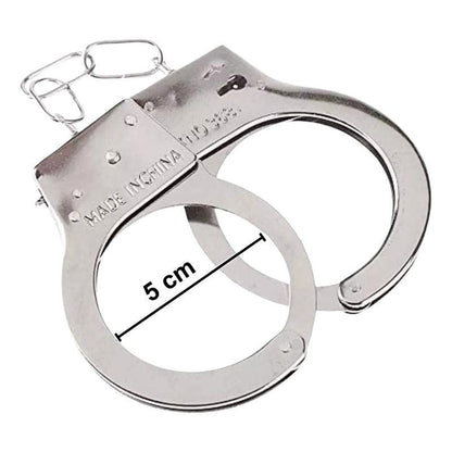 Esposas Y Llaves De Acero Accesorio Para Disfraz Carabinero - Louicid
