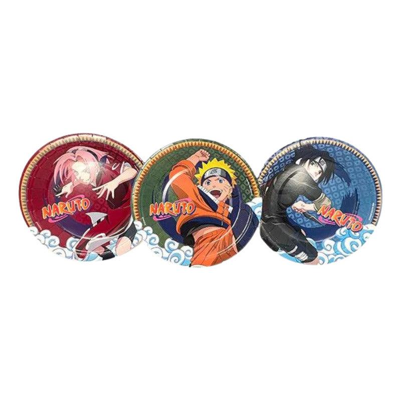 Set 6 Platos De Cumpleaños Naruto 18cm Party Express - Louicid
