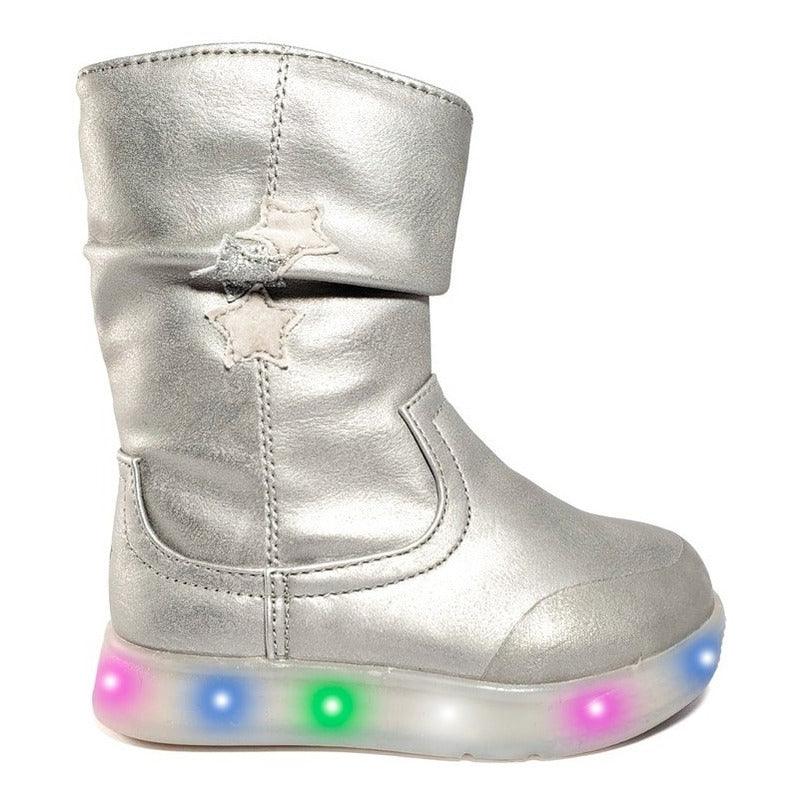 Bota Colloky De Niña Con Luces Gris - Louicid