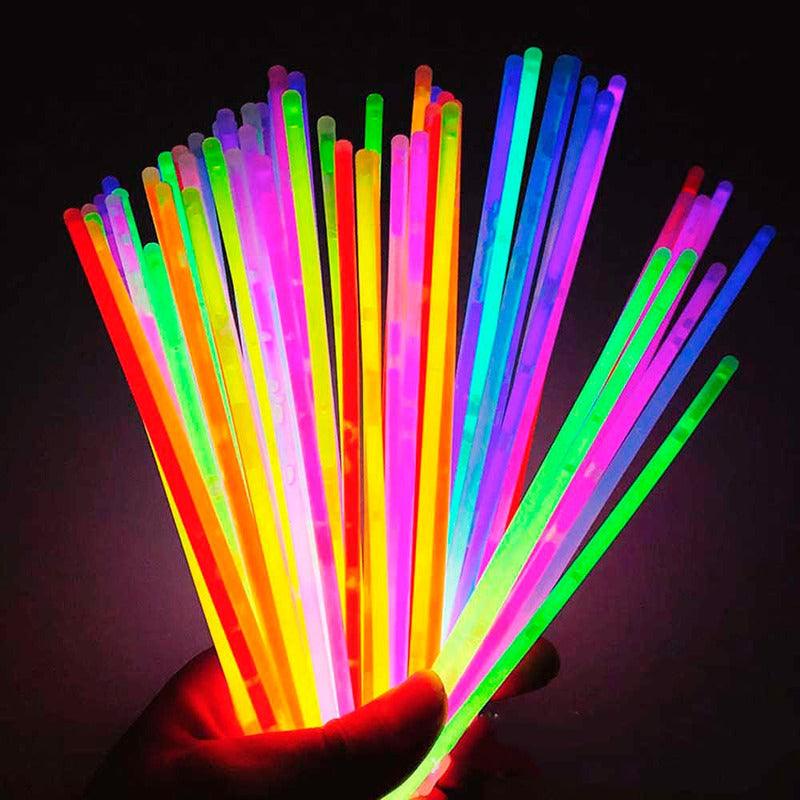 100 Pulseras Flúor Tik Tok Fiestas Neón Brillan En Oscuridad - Louicid