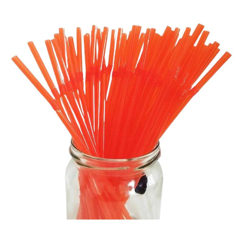 Bombillas Plásticas 100pcs Flexible Colores 21cm Louicid - Louicid