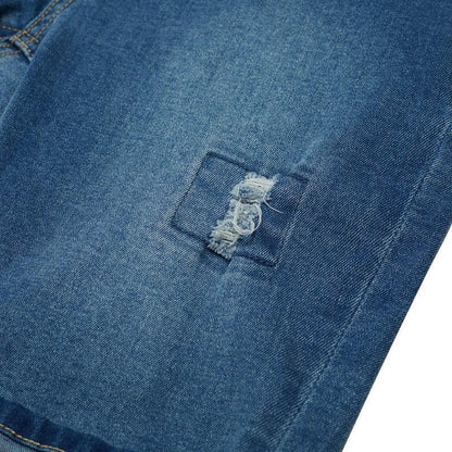 Bermuda De Niño Jeans Con Bolsillo Celeste - Louicid