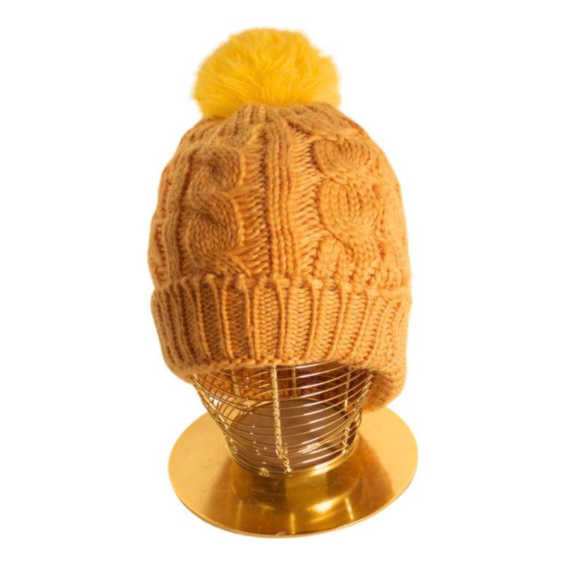 Gorro De Invierno Con Pompón & Polar Interior Trenzado - Louicid