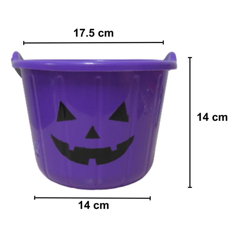 Balde Para Dulces Halloween Diseño Calabaza - Louicid