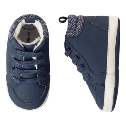 Botín Bebe Niño Cordones Azul Opaline - Louicid