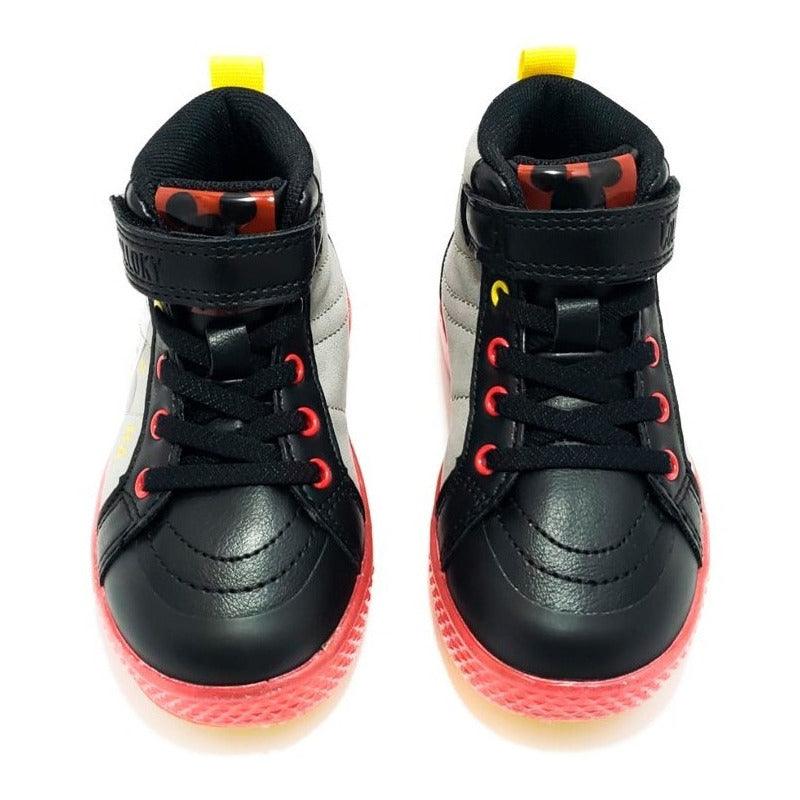 Zapatilla Colloky Disney De Niño Con Luces Color Negro - Louicid