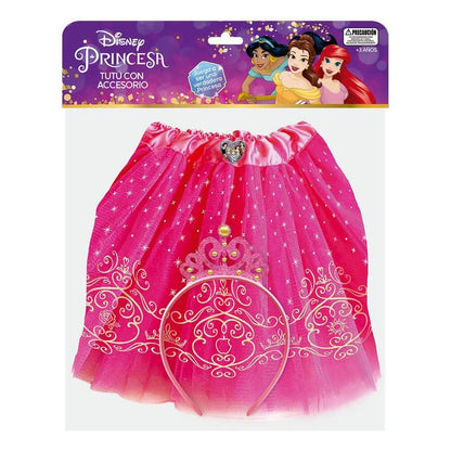 Disfraz Princesa Disney Falda Con Cintillo Corona Fucsia - Louicid