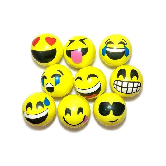 Pack 9 Pelotas Antiestrés Emoticón Sorpresa Cumpleaños Glam - Louicid