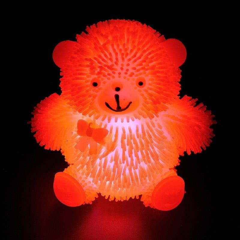 Osito Puffer Con Luz Anti Estrés Color Surtido Zoo Glam - Louicid