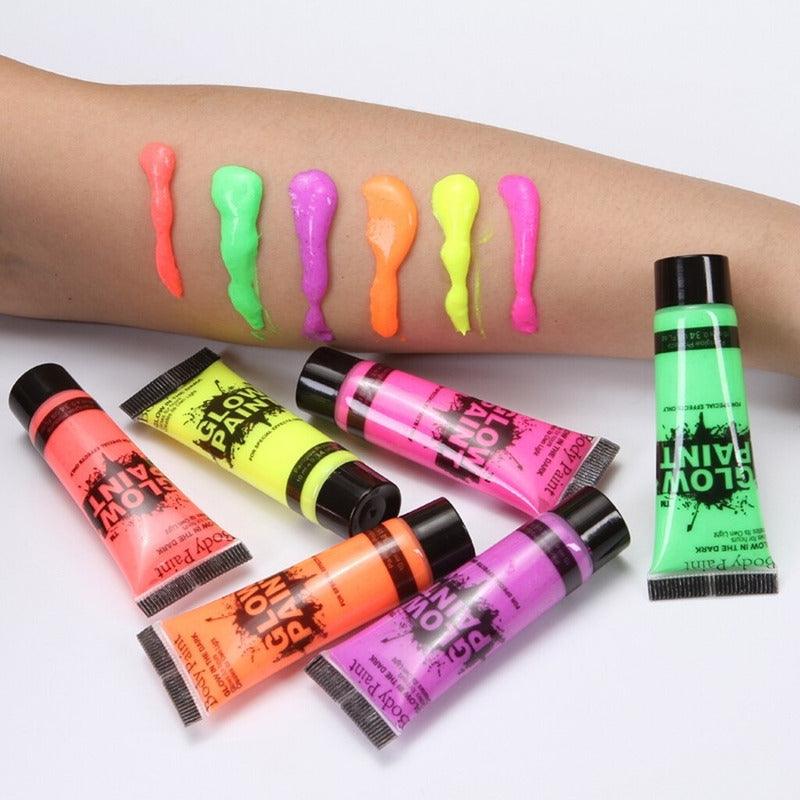 Pintura Flúor 10ml Fiesta Neón Celebración Pinta Cuerpo - Louicid