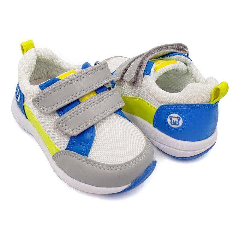 Zapatilla De Niño Liviana Blanco Con Velcro - Louicid