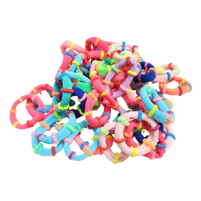 Set 50 Colet Accesorio Para Cabello Multicolor 2,5cm - Louicid