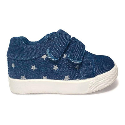 Zapatilla Urbana De Niña Con Velcro Azul - Louicid