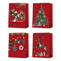 Bolsa Para Regalo Burdeo Grande 32x26x10cm Diseño Navidad - Louicid