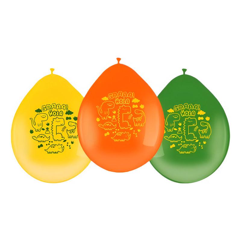 Globos Dinosaurio Animado 12pcs Decoración Para Cumpleaños - Louicid