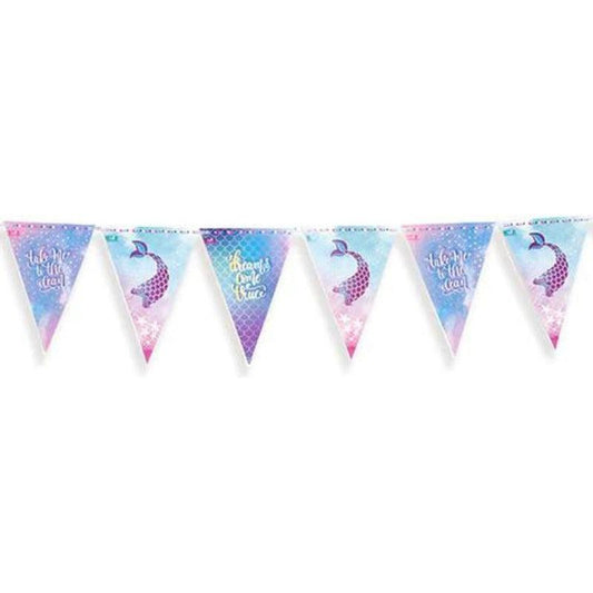 Guirnalda Sirena Tornasol 10pcs Banderines Cumpleaños Argos - Louicid