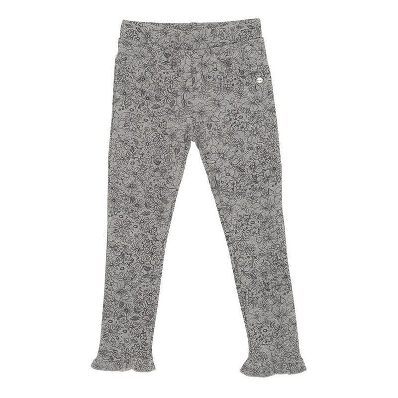 Calza Niña Estampada Floreal Gris Pillin - Louicid