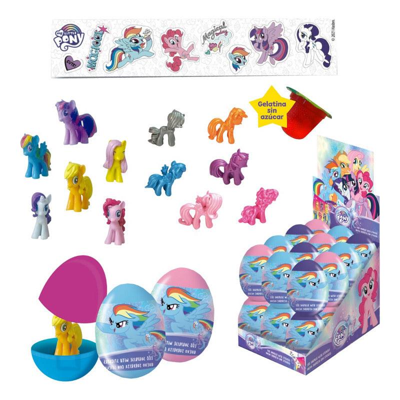 Pack 12 Huevos Sorpresa My Little Pony 3d Sticker & Gelatina - Louicid