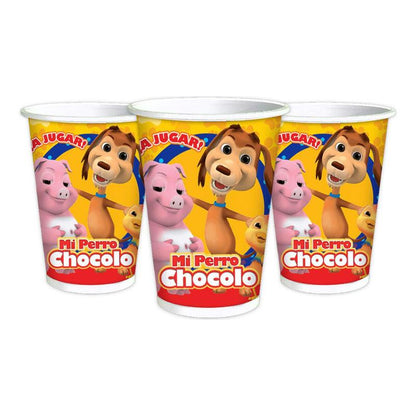 Pack 6 Vasos Mi Perro Chocolo Para Cumpleaños - Louicid