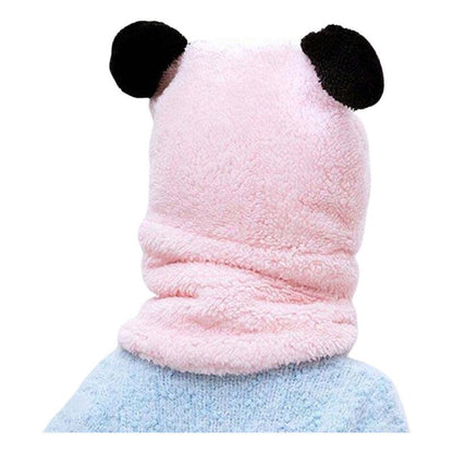 Pasamontaña De Felpa Oso Panda Gorro Con Cuello Infantil - Louicid