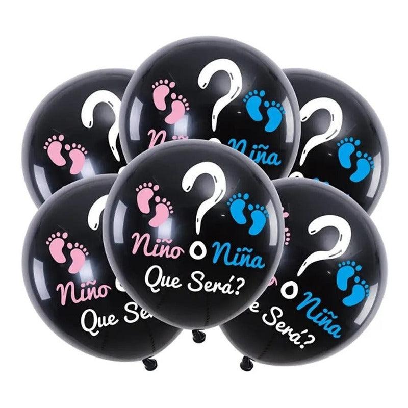 Globo Látex 30cm Revelación De Sexo 6pcs Que Será Belina - Louicid